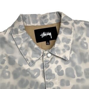 Rare Stussy Nylon Transparent Leopard Print Coach Jacket